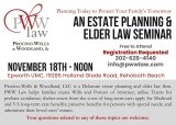 Delaware estate planning, elder law, estate and trust administration, probate, Will, Trust, Power of Attorney, Advance Health Care Directive, Delaware