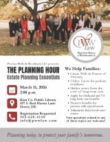 Delaware estate planning, elder law, estate and trust administration, probate, Will, Trust, Power of Attorney, Advance Health Care Directive, Delaware